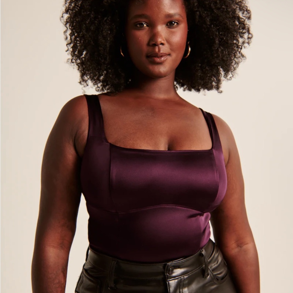 Abercrombie & Fitch Deep Purple Crop Top